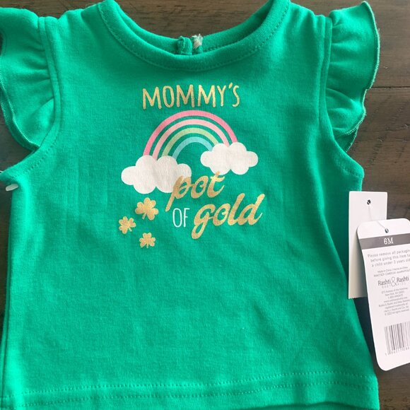 NWT | St. Patrick’s Day Mommy’s Pot of Gold Baby Outfit – Size 6 Months - Picture 2 of 6